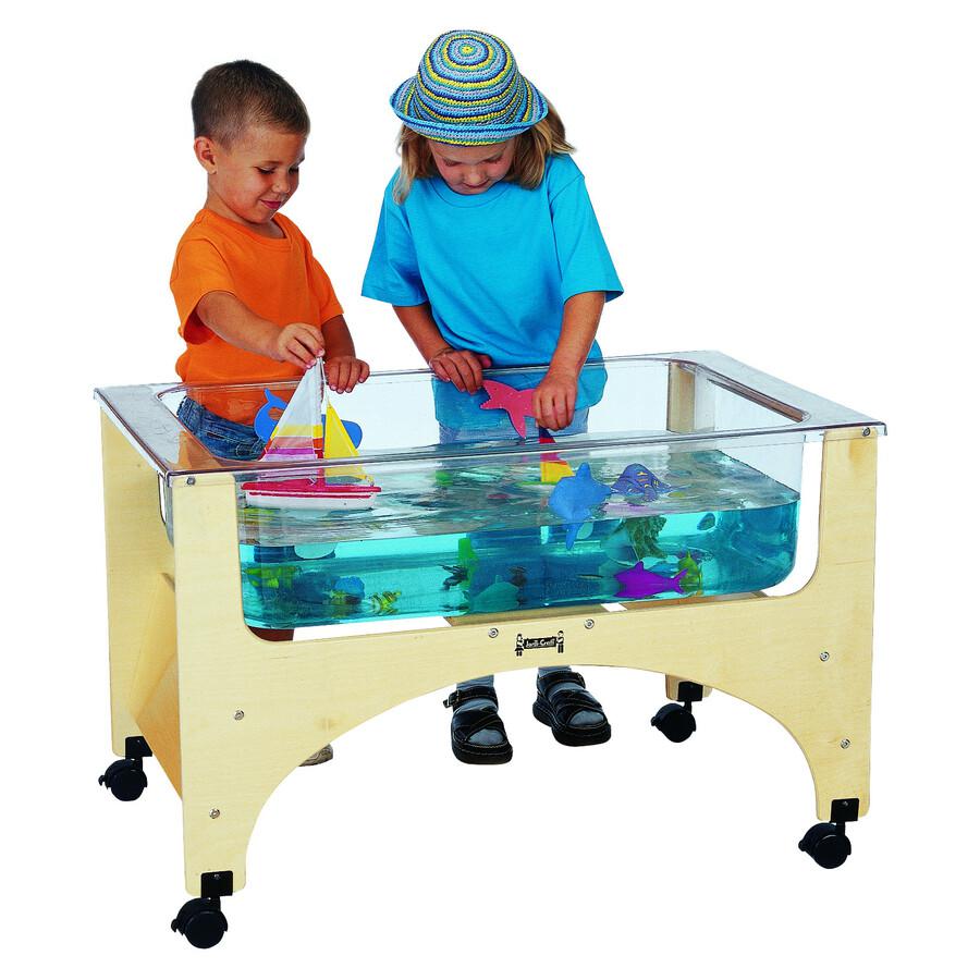 Jonti-Craft Rainbow Accents See-Thru Sensory Play Table - 24.50" Height x 37" Width x 23" Depth - Assembly Required - Baltic, Clear - 1 Each. Picture 4