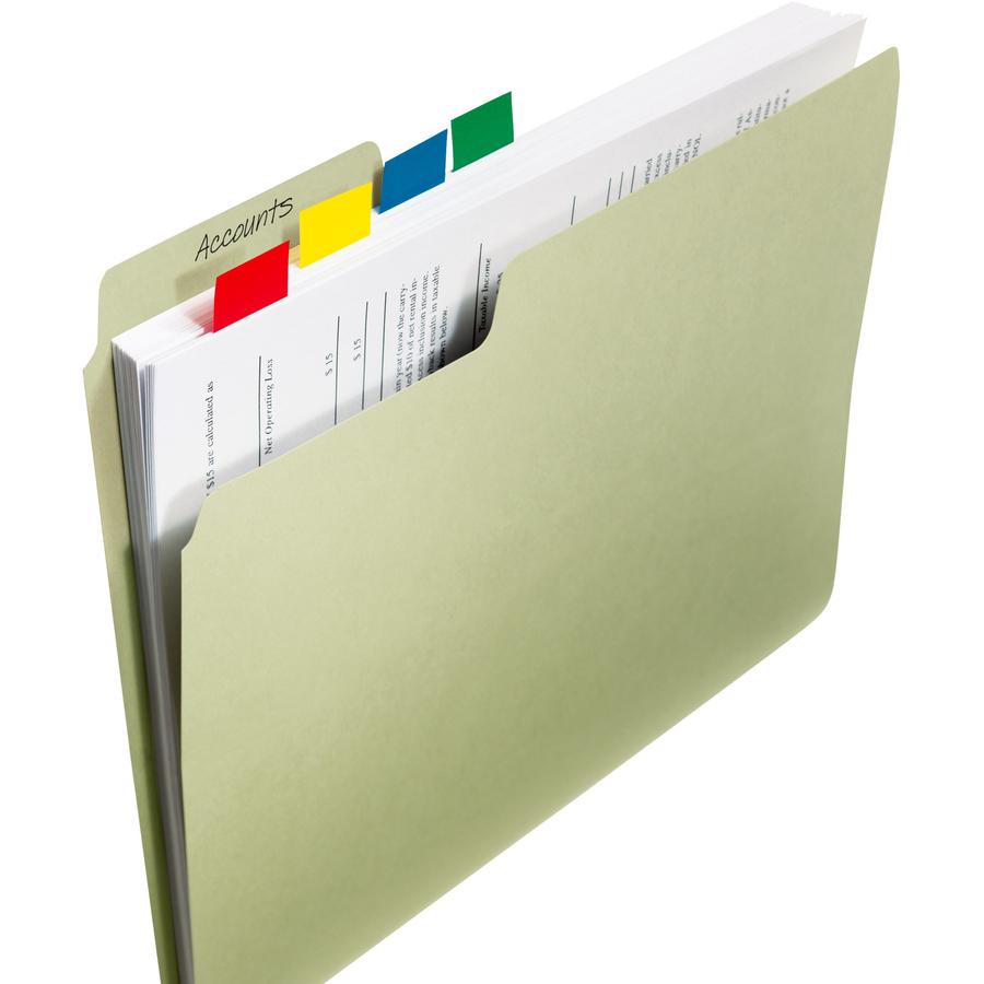 Post-it&reg; Green Flag Value Pack - 600 x Green - 1" x 1 3/4" - Rectangle - Unruled - Green - Removable, Writable - 12 / Box. Picture 2