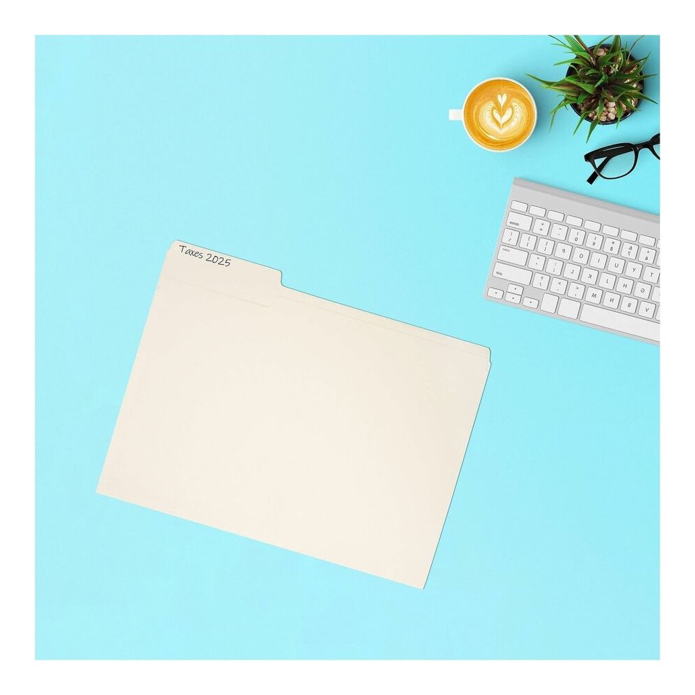 Business Source 1/3 Tab Cut Legal Recycled Top Tab File Folder - 8 1/2" x 14" - 3/4" Expansion - Top Tab Location - Assorted Tab Position - 1 Plys - Manila Paper - Manila - Tab - 10% Recycled - 100 / . Picture 10