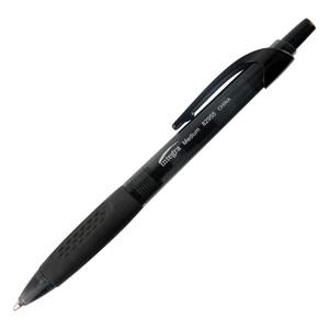 Integra Easy Click Retractable Ballpoint Pen - Retractable - Black Ink - Black Barrel - 1 Dozen. Picture 6