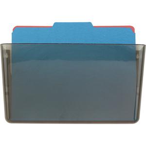 Officemate Mountable Wall File - 7" Height x 13" Width x 4.1" Depth - Smoke - Plastic - 1 Each. Picture 7