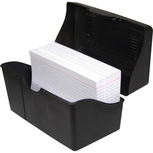 Advantus Index Card Holder - 5.9" x 9" x 5.5" x - Plastic - 1 Each - Black. Picture 2