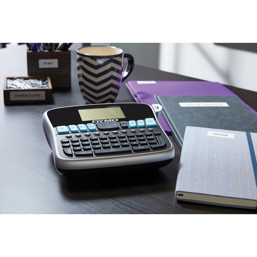 Dymo 360D LabelManager LabelMaker - Label - 0.24" , 0.35" , 0.47" , 0.75" - LCD Screen - Battery - 1 Batteries Supported - Lithium Ion (Li-Ion) - Battery Included - Silver - Auto Power Off, QWERTY, Un. Picture 2