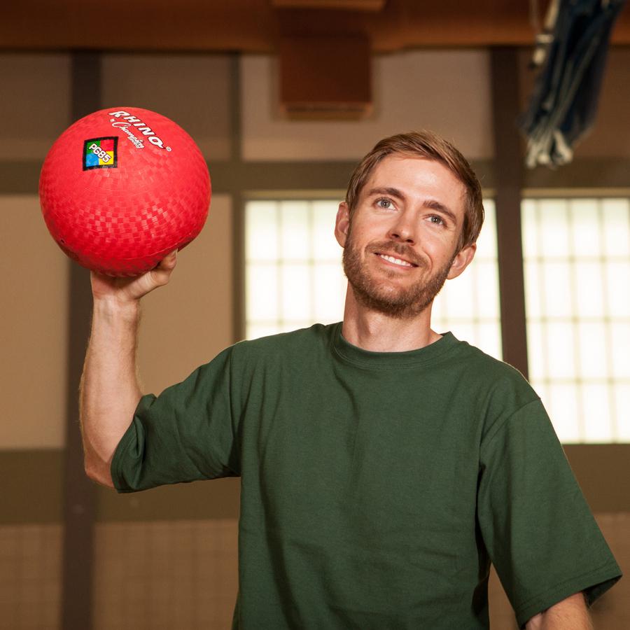 Champion Sports Playground Ball - 8.50" - Nylon - Red, Yellow, Green, Orange, Purple, Royal Blue - 6 / Set. Picture 3