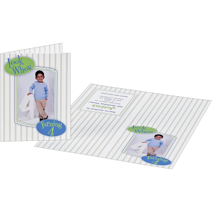 Avery&reg; Greeting Cards - 97 Brightness - 4 1/4" x 5 1/2" - Matte - 20 / Pack - Heavyweight - White. Picture 2
