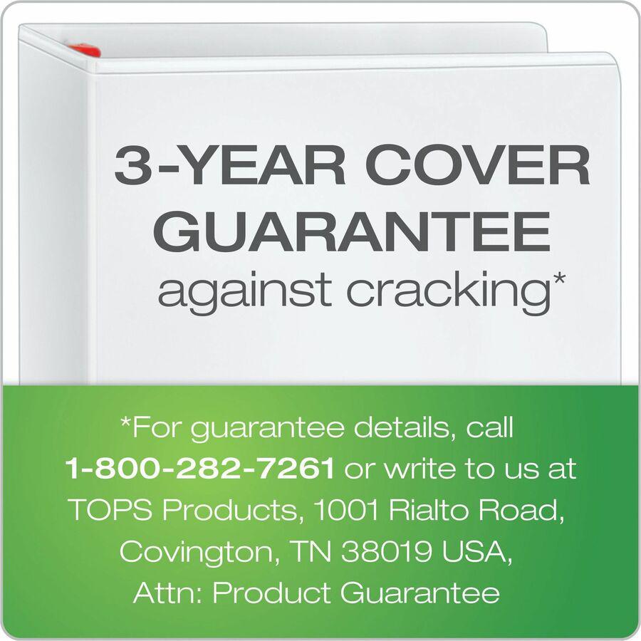 Cardinal Xtralife ClearVue Locking Slant-D Binders - 1" Binder Capacity - Letter - 8 1/2" x 11" Sheet Size - 270 Sheet Capacity - 1" Spine Width - 3 x D-Ring Fastener(s) - 2 Inside Front & Back Pocket. Picture 2