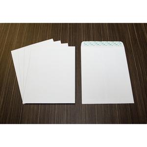 Business Source Self Sealing Catalog Envelope - Catalog - 9" Width x 12" Length - 28 lb - Peel & Seal - White - Wove - 100 / Box. Picture 2