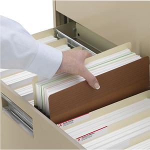 Business Source Straight Tab Cut Legal Recycled File Pocket - 8 1/2" x 14" - 3 1/2" Expansion - Redrope - Redrope - Tear Proof, Tyvek Gusset, Reinforced Gusset - 30% Recycled - 25 / Box. Picture 6