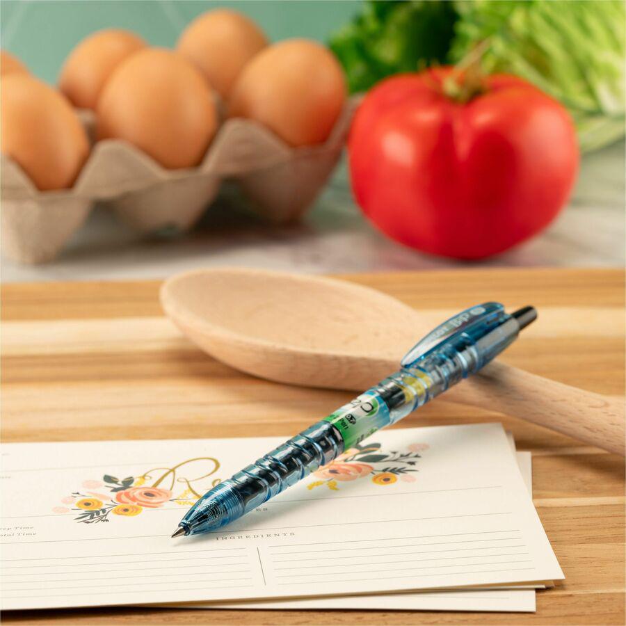 Pilot Fine Point Gel Pens - Refillable - Retractable - Black Ink - Gel-based - Plastic Barrel - 1 Dozen. Picture 2