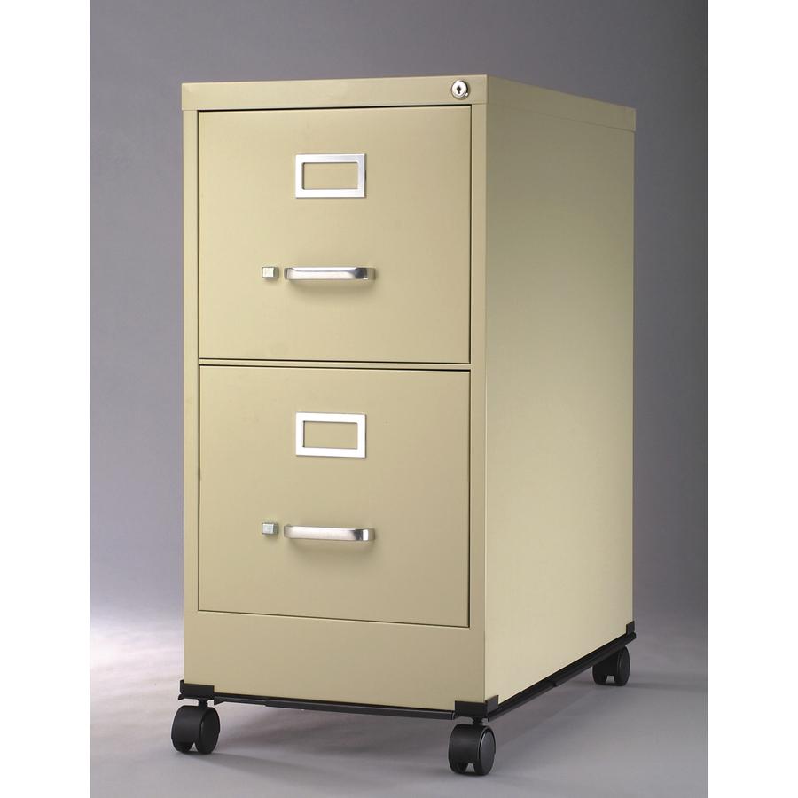Lorell Commercial-Grade File Caddy - 400 lb Capacity - 4 Casters - Steel - x 16.6" Width x 11.4" Depth x 4" Height - Black - 1 Each. Picture 6