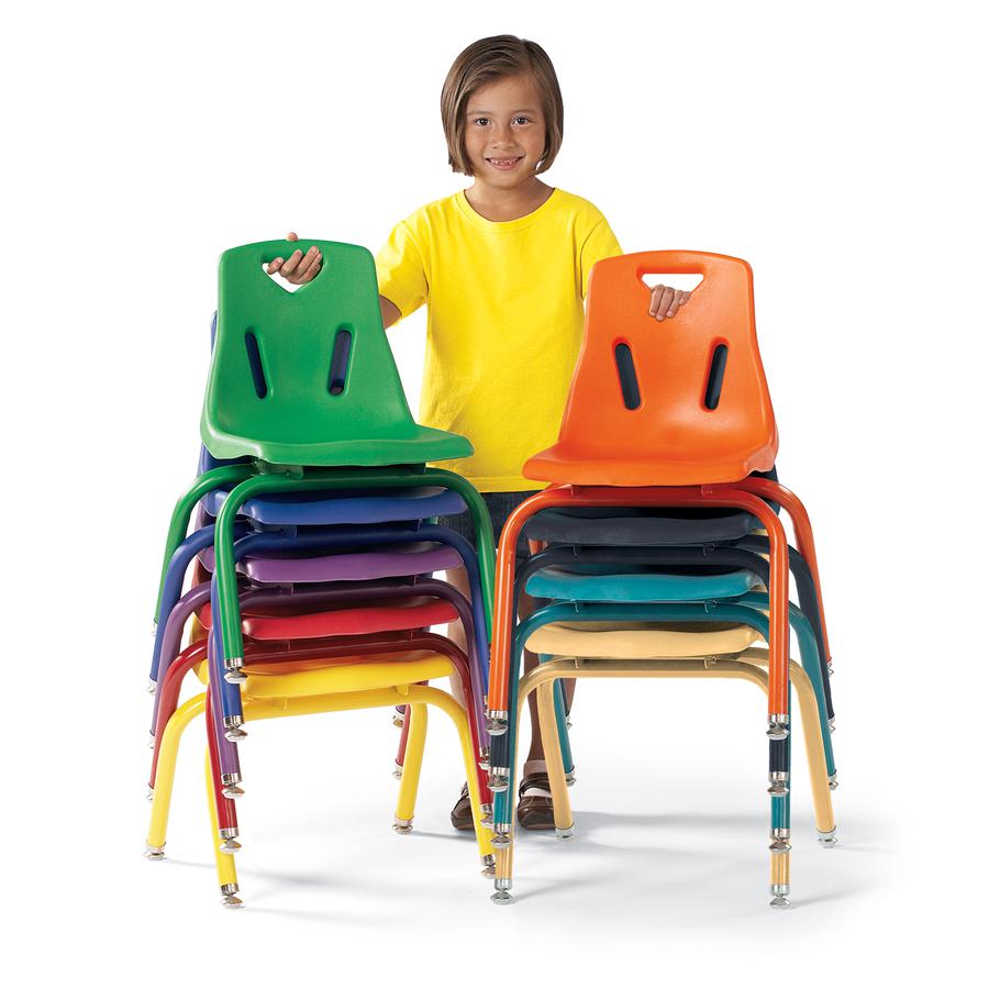 Jonti-Craft Berries Stacking Chair - Steel Frame - Four-legged Base - Green - Polypropylene - 1 Each. Picture 5
