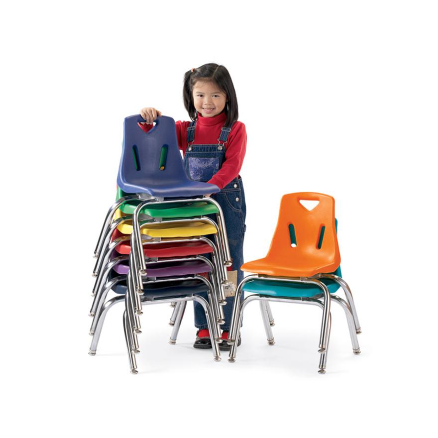 Jonti-Craft Berries Plastic Chairs with Chrome-Plated Legs - Purple Polypropylene Seat - Steel Frame - Four-legged Base - Purple - 1 Each. Picture 4