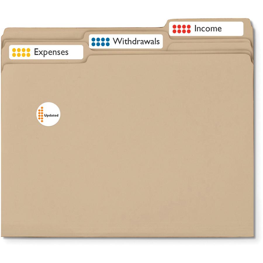 Avery&reg; EcoFriendly File Folder Label - 21/32" Width x 3 7/16" Length - Permanent Adhesive - Rectangle - Laser, Inkjet - White - Paper - 30 / Sheet - 25 Total Sheets - 750 Total Label(s) - 750 / Pa. Picture 2