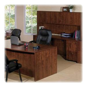 Lorell Essentials Series Box/Box/File Mobile File Cabinet - 28.4" Height x 15.7" Width x 22" Depth x 1" Thickness - Total Drawer(s): 3 - Finish: Cherry, Laminate - Leveling Glide - 1 Each. Picture 5