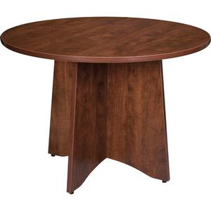 Lorell Essentials Conference Tabletop - Cherry Round Top - Contemporary Style - 41.75" Table Top Width x 41.75" Table Top Depth x 1.25" Table Top Thickness x 42" Table Top Diameter - 1" Height - Confe. Picture 4