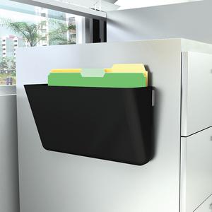 Deflecto EZ Link Sustainable DocuPocket - 1 Pocket(s) - 7" Height x 13" Width x 4" Depth - 50% Recycled - Black - Plastic - 1 Each. Picture 2