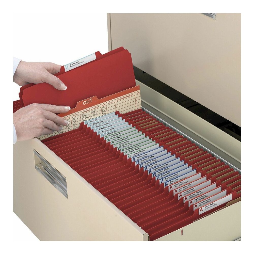 Smead SafeSHIELD 2/5 Tab Cut Letter Recycled Classification Folder - 8 1/2" x 11" - 2" Expansion - 2 x 2S Fastener - 2" for Folder, Divider - Top Tab Location - Right of Center Tab Position - 2 Divide. Picture 8