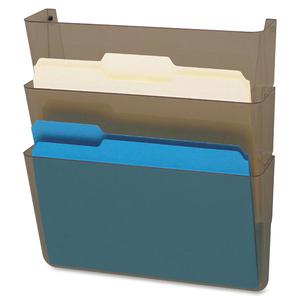 Deflecto EZ Link Unbreakable DocuPocket - 7" Height x 13" Width x 4" Depth - Unbreakable - Smoke - Plastic - 1 / Pack. Picture 4