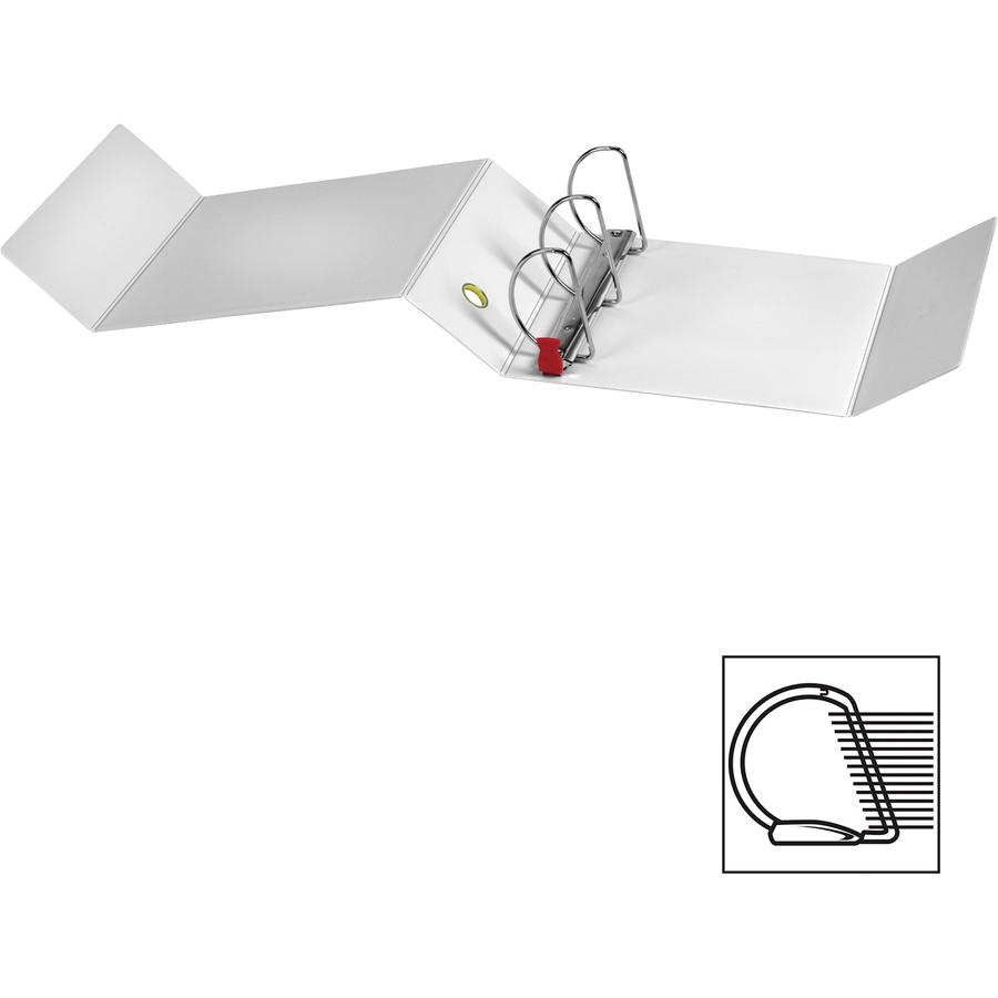 TOPS FreeStand Easy Open Slant-D Ring Binder - 5" Binder Capacity - Letter - 8 1/2" x 11" Sheet Size - 925 Sheet Capacity - 4 1/10" Spine Width - 3 x D-Ring Fastener(s) - Polypropylene - White - 4.88 . Picture 4