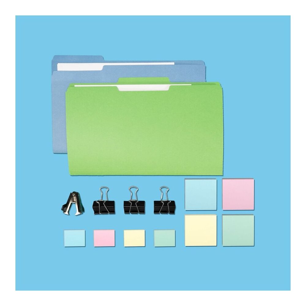 Business Source 1/3 Tab Cut Legal Recycled Top Tab File Folder - 8 1/2" x 14" - 3/4" Expansion - Top Tab Location - Assorted Tab Position - 11 pt. - 1 Plys - Assorted - Acid-free - 10% Recycled - 100 . Picture 7
