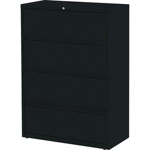 Lorell Fortress Series Lateral File - 36" Width x 18.6" Depth x 52.5" Height - 4 x Drawer(s) for File - A4, Letter, Legal - Interlocking, Heavy Duty, Leveling Glide, Recessed Handle, Ball-bearing Susp. Picture 4