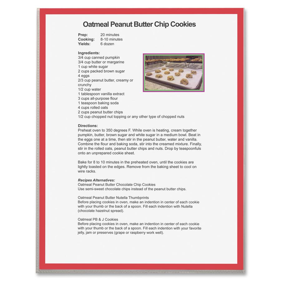 C-Line No-Hole Heavyweight Poly Sheet Protectors - Clear, Top Loading, 11 x 8-1/2, 25/BX, 62907. Picture 2