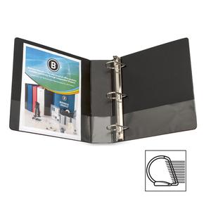 Business Source Slanted D-ring Binders - 2" Binder Capacity - 3 Ring - Fastener: D-Ring - Pocket: 2, Internal - Chipboard, Polypropylene - Red - No - PVC-free, Non-stick, Spine Label, Gap-free Ring, N. Picture 4