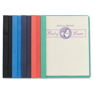 Business Source Letter Report Cover - 8 1/2" x 11" - 100 Sheets Capacity - 3 x Prong Fastener - Assorted - Textured, Non-stick - 25 / Box. Picture 3