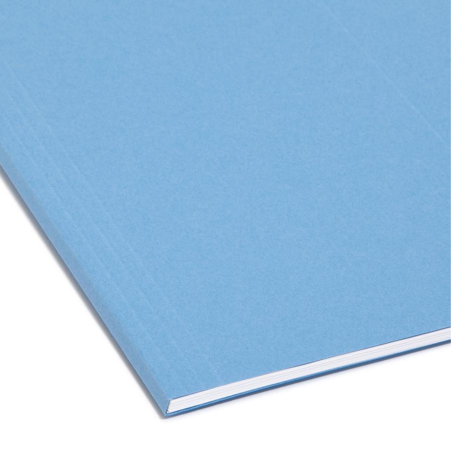 Smead FasTab 1/3 Tab Cut Legal Recycled Hanging Folder - 8 1/2" x 14" - Top Tab Location - Assorted Position Tab Position - Red, Green, Blue - 10% Recycled - 18 / Box. Picture 2