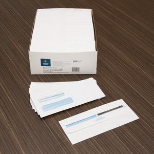Business Source Double Window No. 8-5/8 Check Envelopes - Double Window - #8 5/8 - 8 5/8" Width x 3 5/8" Length - 24 lb - Self-sealing - White - 500 / Box. Picture 5