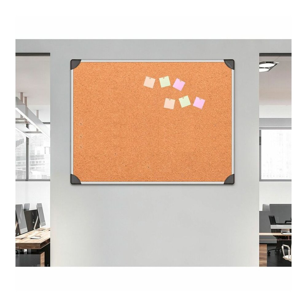 Lorell Corkboard - 48" Board Height x 72" Board Width - Cork Surface - Resist Warping, Durable, Laminated, Resilient - Aluminum Frame - 1 Each. Picture 6
