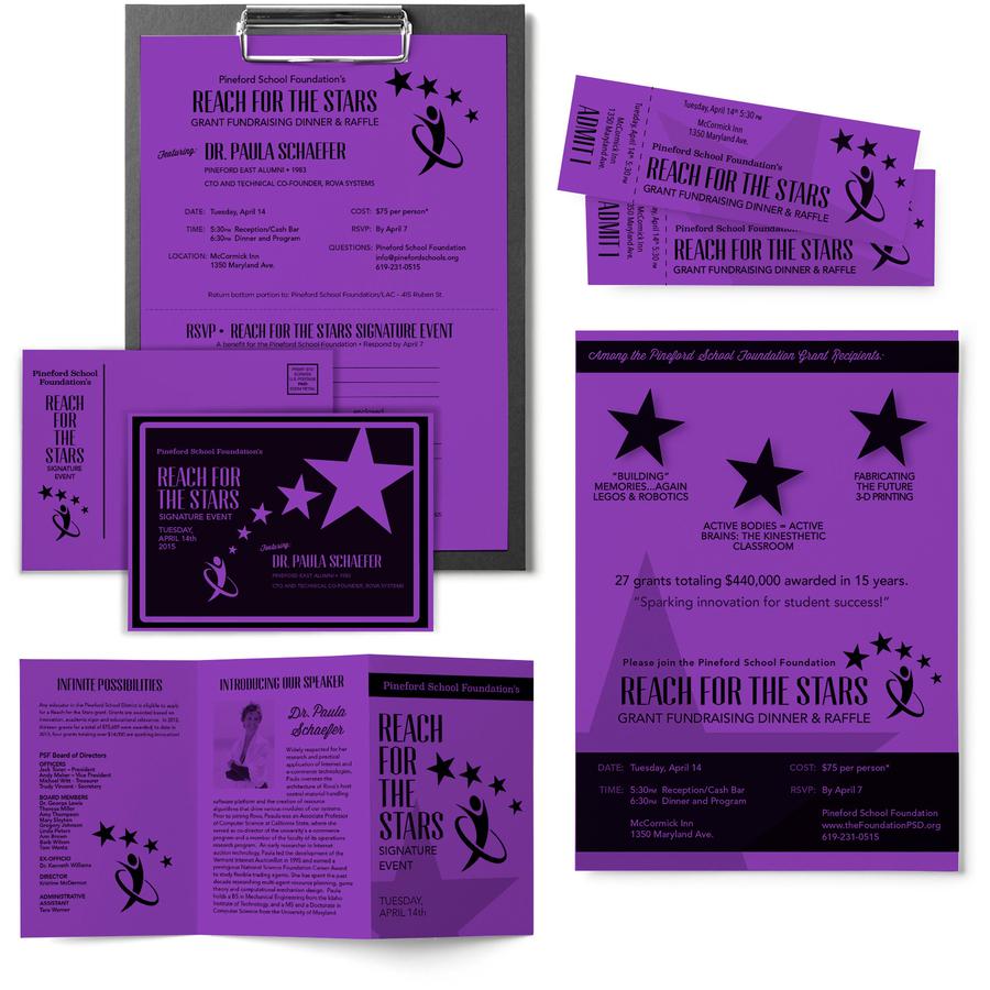 Astrobrights Color Cover Stock - Grape - Letter - 8 1/2" x 11" - 65 lb Basis Weight - 250 / Pack - FSC - Acid-free, Lignin-free - Gravity Grape (Purple). Picture 4