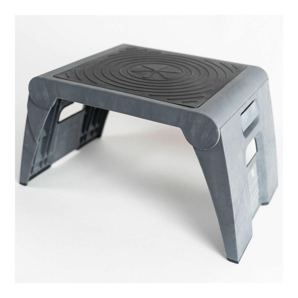 Cramer 1-Up™ Nonslip Folding Step Stool - 250 lb Load Capacity - 14" Width x 11.5" Depth x 9.5" Height - Gray. Picture 3