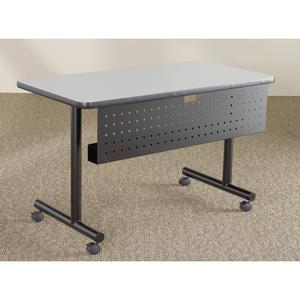 Lorell 48" Training Table Modesty Panel - 42" Width x 3" Depth x 10" Height - Steel - Black - 1 Each. Picture 3