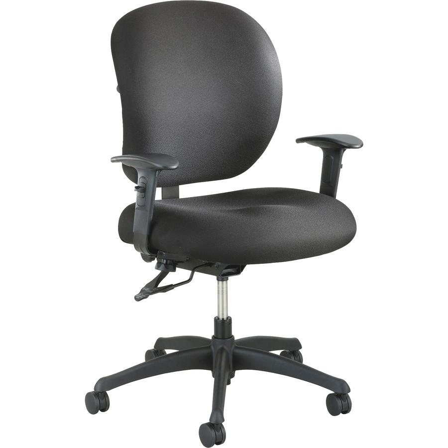 Safco Task Chair Adjustable T-Pad Arm Kit - Black - 2 / Pair. Picture 5