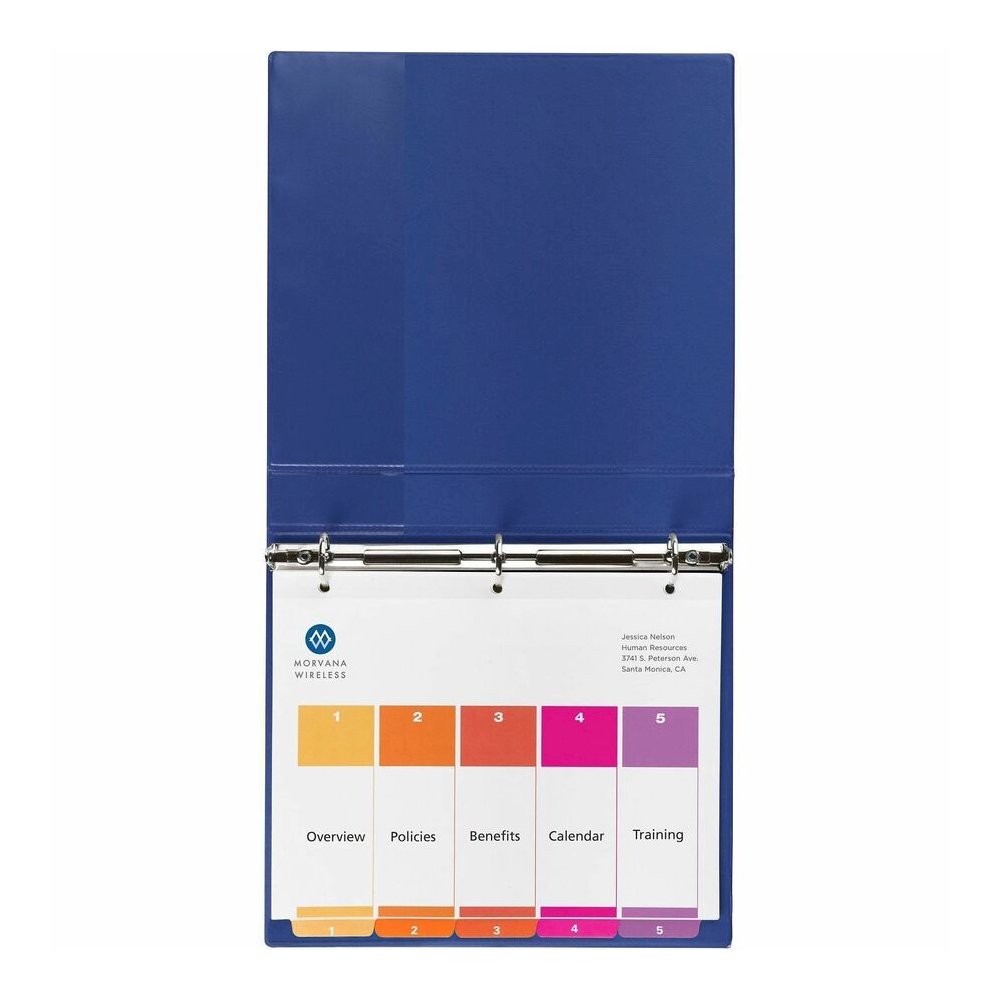 Avery Dividers, 5 Tabs, Ready Index (3 Sets of 11070) - 15 x Divider(s) - 15 Tab(s) - Digit - 1-5 - 5 Tab(s)/Set - 8.5" Divider Width x 11" Divider Length - 3 Hole Punched - White Paper Divider - Mult. Picture 3