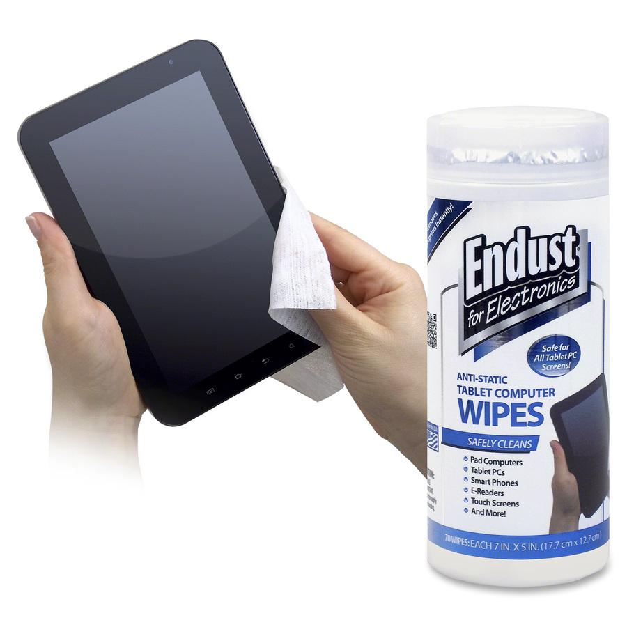 Endust Anti-Static Tablet Wipes 70ct. - For Tablet PC, Desktop Computer, Display Screen, Mobile Phone, Digital Text Reader, Handheld Device - Streak-free, Non-abrasive, Ammonia-free, Anti-static, Pre-. Picture 2