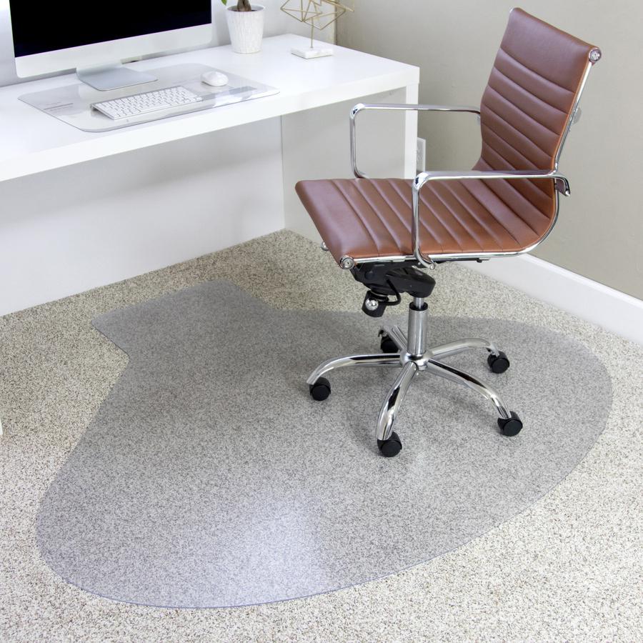ES ROBBINS EverLife Workstation Chair Mat - Medium Pile Carpet, Workstation - 60" Length x 66" Width - Lip Size 12" Length x 20" Width - Vinyl - Clear. Picture 10