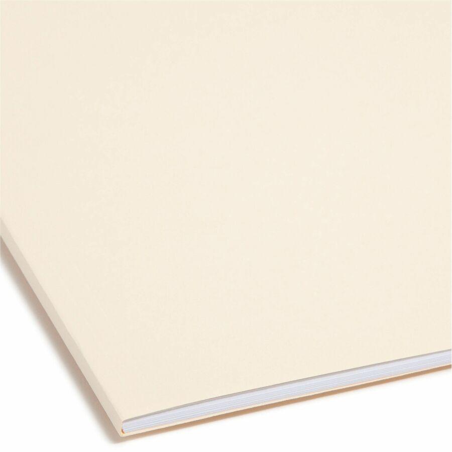 Smead 1/3 Tab Cut Letter Recycled Fastener Folder - 8 1/2" x 11" - 2 x 2K Fastener(s) - Top Tab Location - Assorted Position Tab Position - Manila - 10% Paper Recycled - 50 / Box. Picture 2