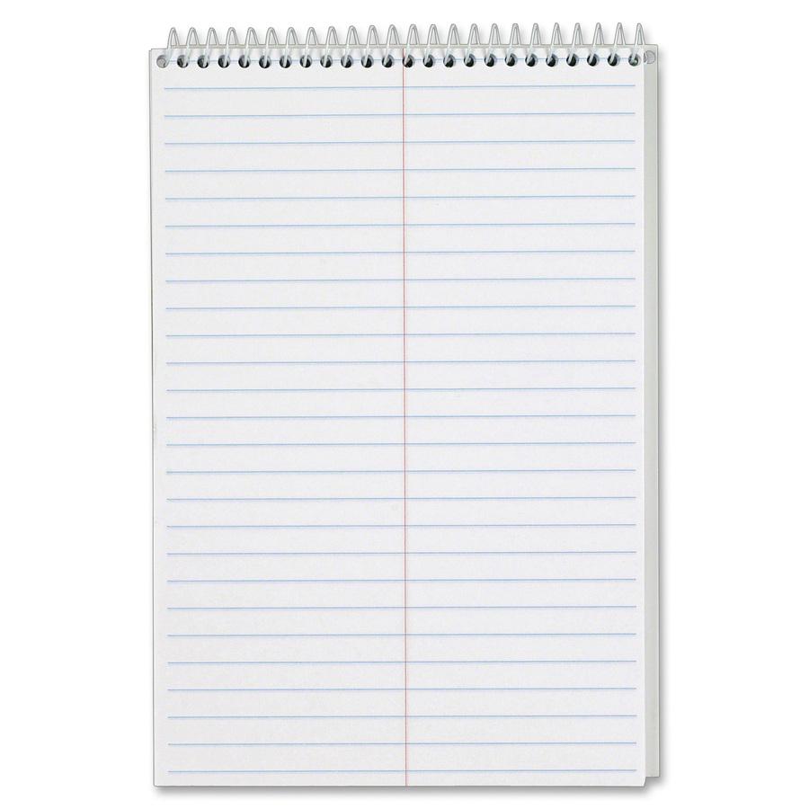 TOPS Gregg-ruled Steno Book - 80 Sheets - Wire Bound - 15 lb Basis Weight - 6" x 9" - 1.25" x 9" x 6" - White Paper - Red, Green, Black, Blue Cover - Durable Cover, Rigid, Chipboard Backing, Acid-free. Picture 2