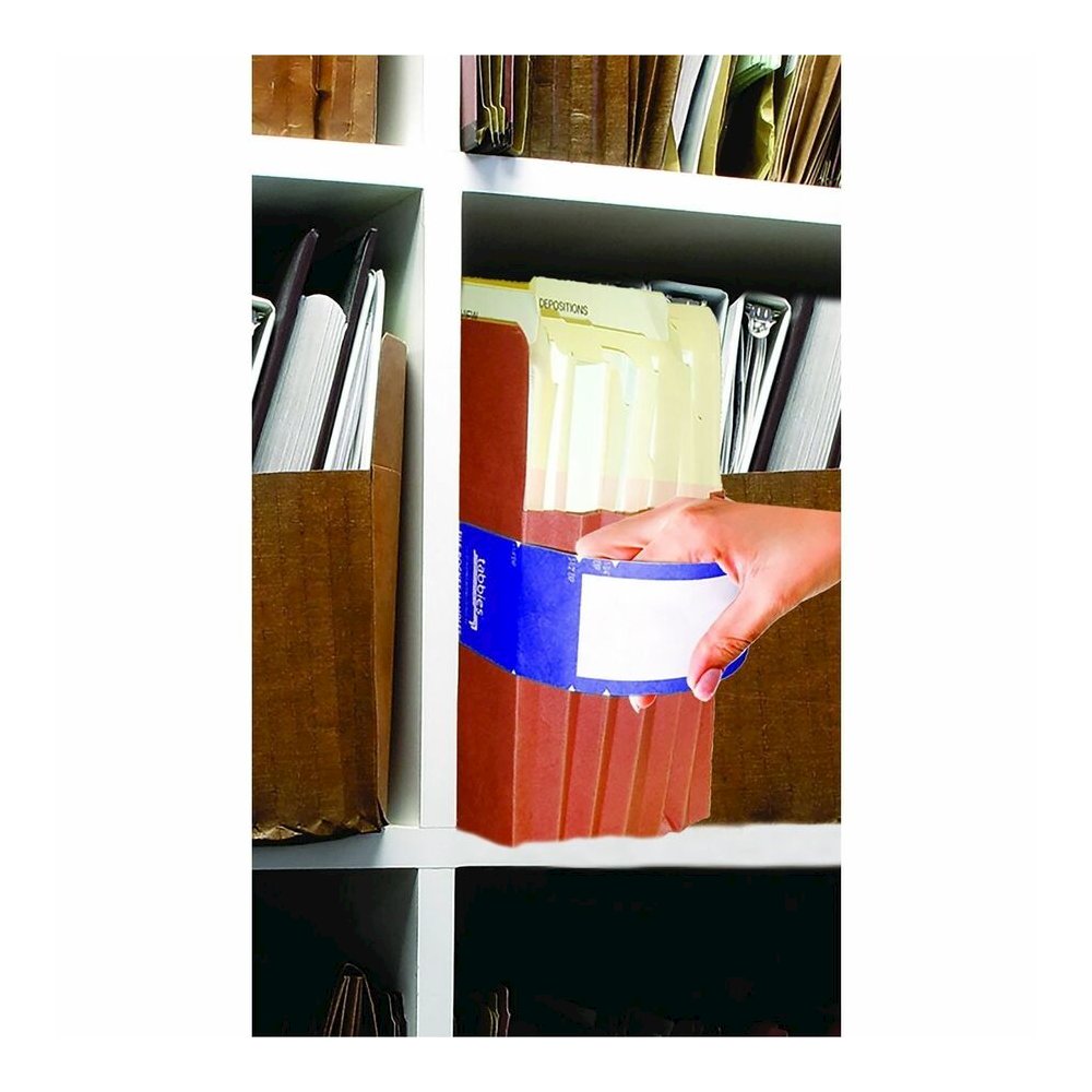 Tabbies File Pocket Handles - 2" Width x 9 5/8" Length - Dark Blue - Tyvek - 5 / Box. Picture 6