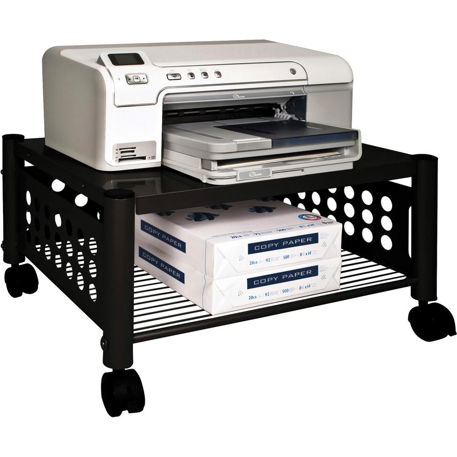 Vertiflex Underdesk Machine Stand - 90 lb Load Capacity - 1 x Shelf(ves) - 11.5" Height x 21.5" Width x 17.9" Depth - Floor - Steel - Black. Picture 3