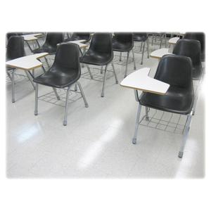 Lorell 1.5" Slip-on Floor Savers - Gray - Vinyl - 8/Pack. Picture 2
