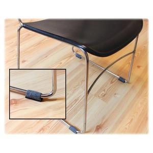 Lorell Wraparound Floor Savers - Gray - Vinyl - 16/Pack. Picture 2