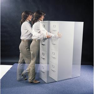 Lorell File Cabinet Sliders - Vinyl - Gray. Picture 3