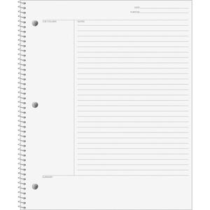 TOPS Idea Collective FocusNotes Wirebound Notebook - Quarto - 100 Sheets - Wire Bound - 20 lb Basis Weight - Quarto - 9" x 11" - White Paper - Acid-free, Perforated - 1 Each. Picture 3