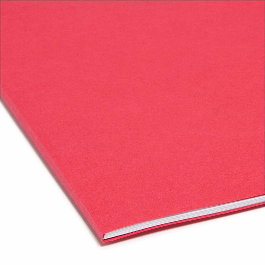 Smead SuperTab 1/3 Tab Cut Legal Recycled Top Tab File Folder - 8 1/2" x 14" - 3/4" Expansion - Top Tab Location - Assorted Position Tab Position - Blue, Red, Green, Yellow - 10% Recycled - 50 / Box. Picture 2