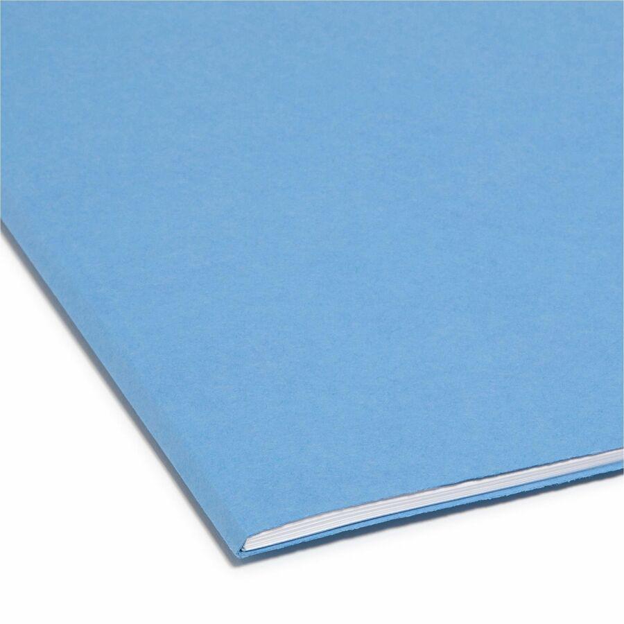 Smead SuperTab 1/3 Tab Cut Letter Recycled Top Tab File Folder - 8 1/2" x 11" - 3/4" Expansion - Top Tab Location - Assorted Position Tab Position - Blue, Red, Green, Yellow - 10% Recycled - 50 / Box. Picture 2