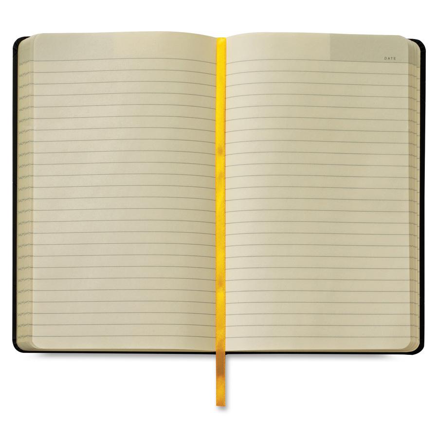 TOPS Idea Collective Wide-ruled Journal - 240 Sheets - Book Bound - 8 1/4" x 5" - 0.63" x 5" x 8.3" - Cream Paper - Black Cover - Durable Cover, Elastic Band, Acid-free - 1 Each. Picture 2