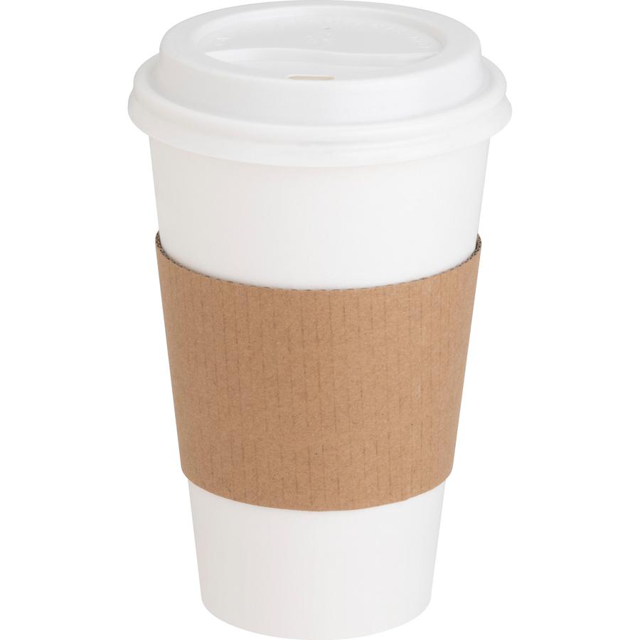 Genuine Joe Protective Corrugated Cup Sleeves - 20 / Carton - Brown. Picture 2